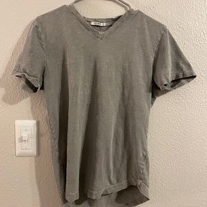 Buck Mason Slub Curved Hem V-Neck Tee